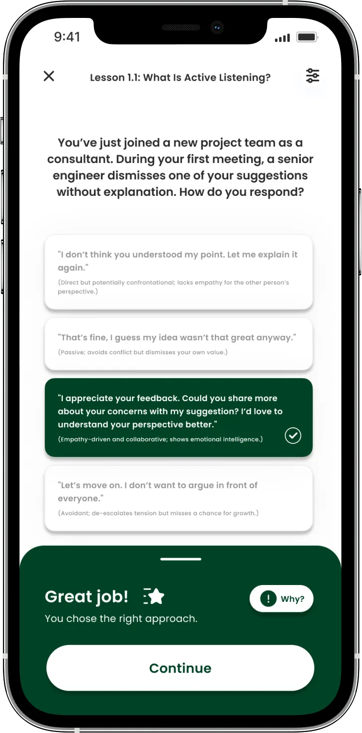 Interactive Workplace Dialogue Simulation